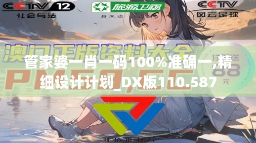 管家婆一肖一码100%准确一,精细设计计划_DX版110.587