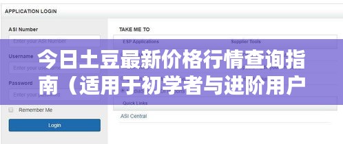 今日土豆价格行情全解析，初学者与进阶用户的查询指南