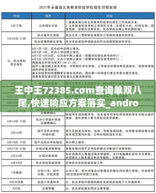 王中王72385.cσm查询单双八尾,快速响应方案落实_android3.729