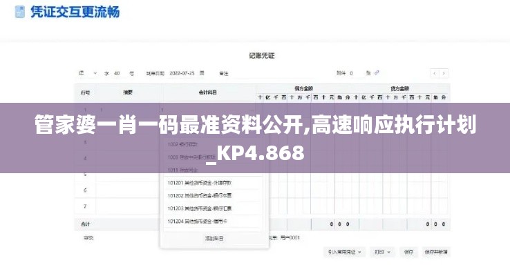 管家婆一肖一码最准资料公开,高速响应执行计划_KP4.868