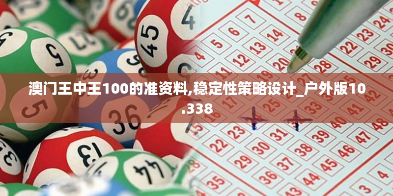 澳门王中王100的准资料,稳定性策略设计_户外版10.338