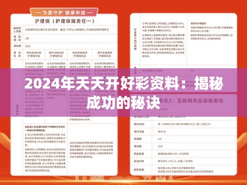 2024年天天开好彩资料：揭秘成功的秘诀