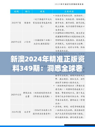 新澳2024年精准正版资料349期：洞悉全球奢侈品市场的转型之路