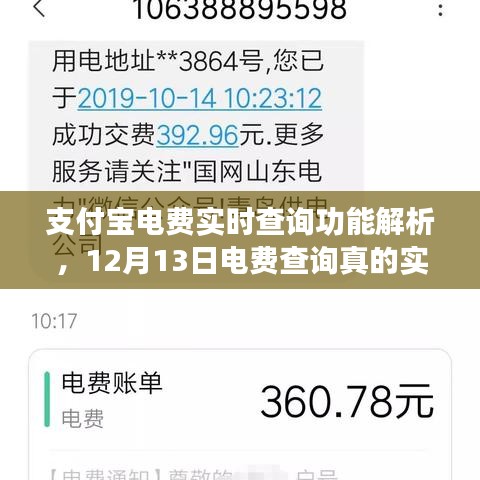 支付宝电费实时查询功能详解，12月13日电费查询实时性解析