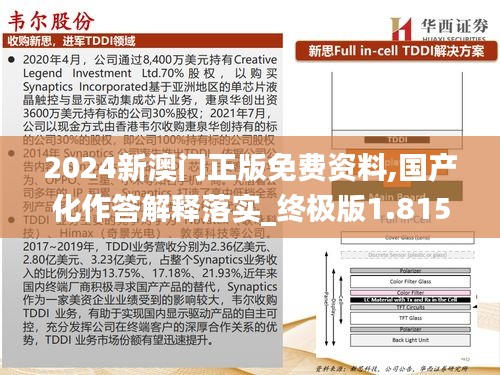 2024新澳门正版免费资料,国产化作答解释落实_终极版1.815