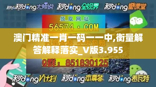 澳门精准一肖一码一一中,衡量解答解释落实_V版3.955