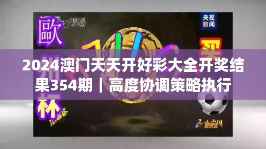 2024澳门天天开好彩大全开奖结果354期｜高度协调策略执行