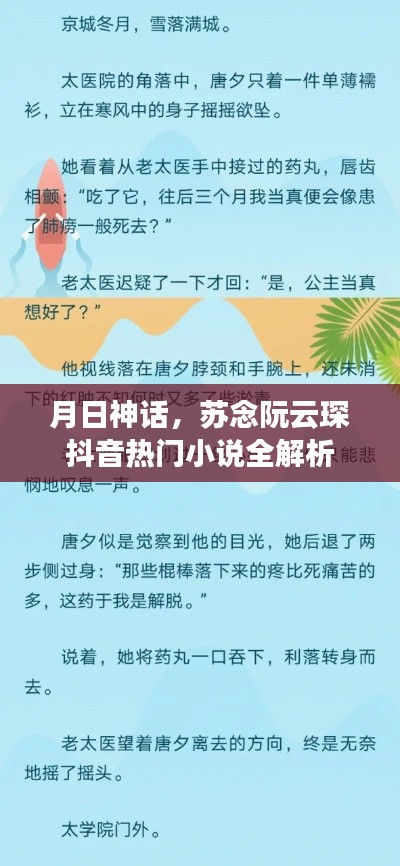 月日神话与苏念阮云琛，抖音热门小说全解析