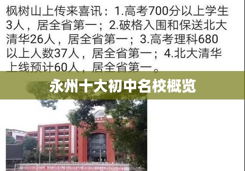 永州十大初中名校概览