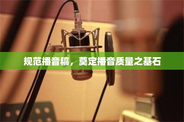 规范播音稿，奠定播音质量之基石