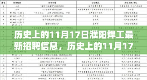 历史上的11月17日，探寻濮阳焊工最新招聘信息及其背后的故事