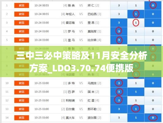 三中三必中策略及11月安全分析方案_LDO3.70.74便携版