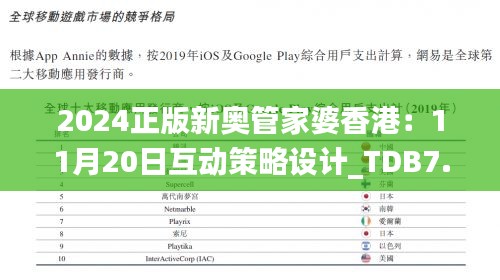 2024正版新奥管家婆香港：11月20日互动策略设计_TDB7.27.55进口版