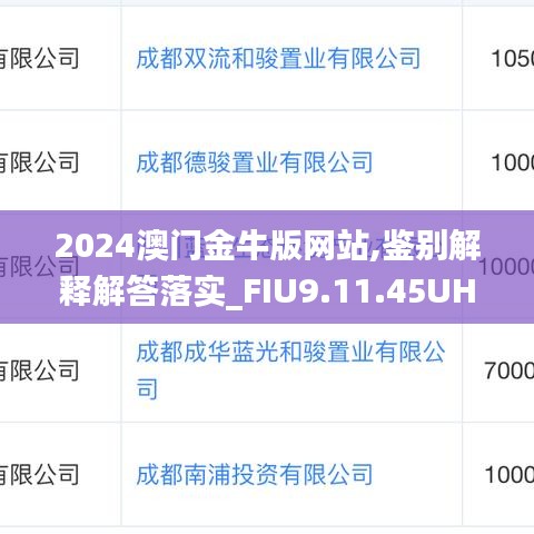 2024澳门金牛版网站,鉴别解释解答落实_FIU9.11.45UHD