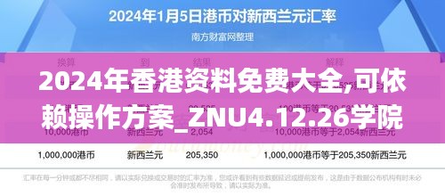 2024年香港资料免费大全,可依赖操作方案_ZNU4.12.26学院版