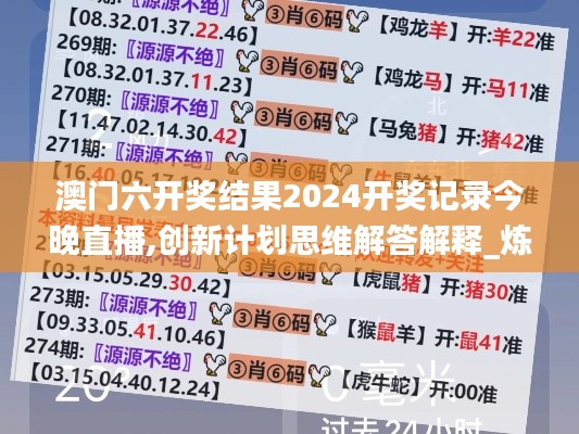 澳门六开奖结果2024开奖记录今晚直播,创新计划思维解答解释_炼皮境QWL8.49