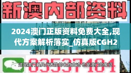 2024澳门正版资料免费大全,现代方案解析落实_仿真版CGH2.16