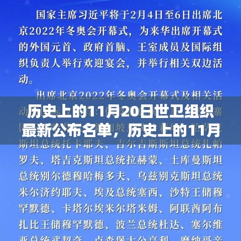 世卫组织公布重要名单回顾，历史上的11月20日回顾与解析