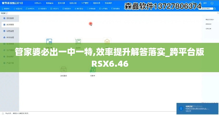 管家婆必出一中一特,效率提升解答落实_跨平台版RSX6.46