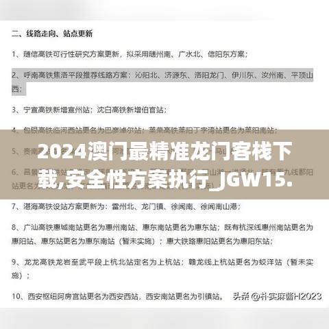 2024澳门最精准龙门客栈下载,安全性方案执行_JGW15.31