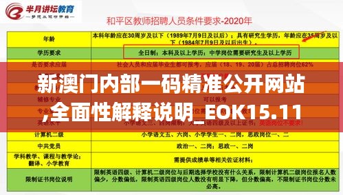 新澳门内部一码精准公开网站,全面性解释说明_EOK15.11