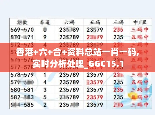 香港+六+合+资料总站一肖一码,实时分析处理_GGC15.1