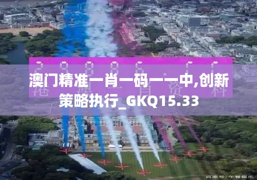 澳门精准一肖一码一一中,创新策略执行_GKQ15.33