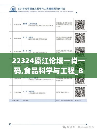 22324濠江论坛一肖一码,食品科学与工程_BMB15.37