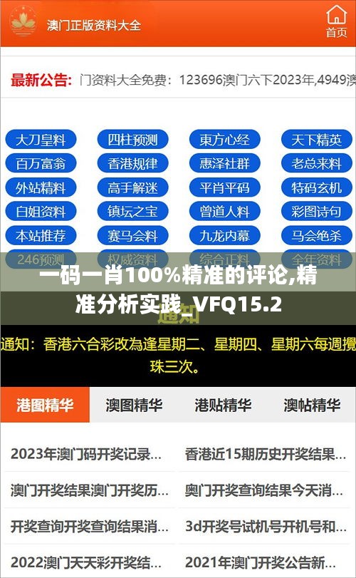 一码一肖100%精准的评论,精准分析实践_VFQ15.2