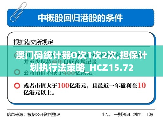 澳门码统计器O次1次2次,担保计划执行法策略_HCZ15.72