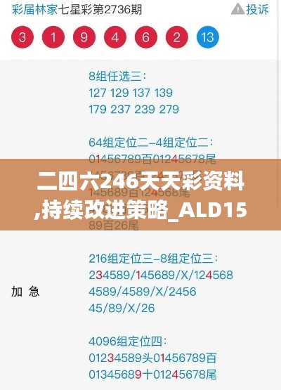 二四六246天天彩资料,持续改进策略_ALD15.73