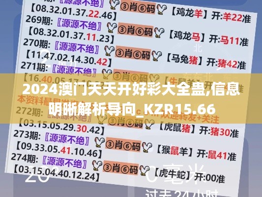 2024澳门天天开好彩大全蛊,信息明晰解析导向_KZR15.66