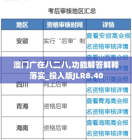 澳门广在八二八,功能解答解释落实_投入版JLR8.40