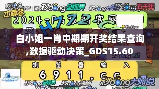 白小姐一肖中期期开奖结果查询,数据驱动决策_GDS15.60