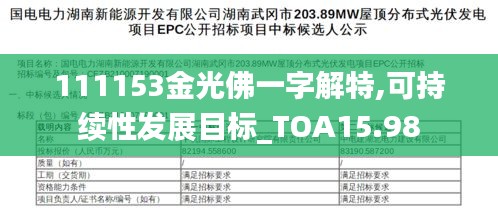 111153金光佛一字解特,可持续性发展目标_TOA15.98