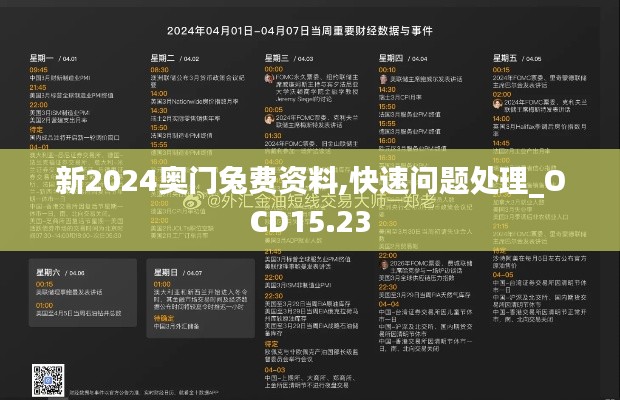 新2024奥门兔费资料,快速问题处理_OCD15.23