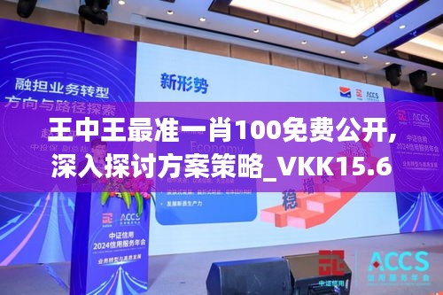 王中王最准一肖100免费公开,深入探讨方案策略_VKK15.62