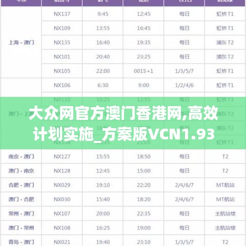 大众网官方澳门香港网,高效计划实施_方案版VCN1.93