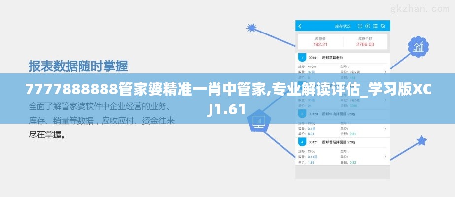 7777888888管家婆精准一肖中管家,专业解读评估_学习版XCJ1.61