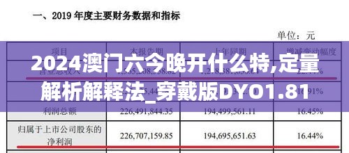 2024澳门六今晚开什么特,定量解析解释法_穿戴版DYO1.81