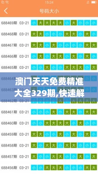 澳门天天免费精准大全329期,快速解决方式指南_未来版EUF11.69