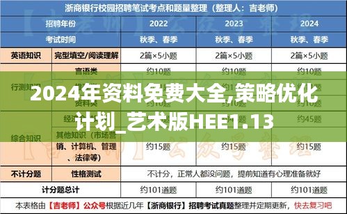 2024年资料免费大全,策略优化计划_艺术版HEE1.13