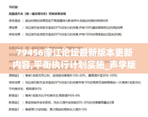 79456濠江论坛最新版本更新内容,平衡执行计划实施_声学版HOK1.84