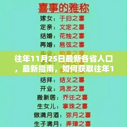 往年11月25日各省人口数据获取指南，入门到进阶全攻略