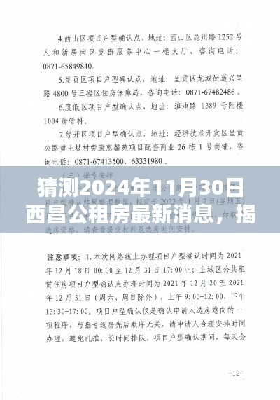 揭秘未来，西昌公租房动态预测——最新消息及动态分析（预计至2024年11月）