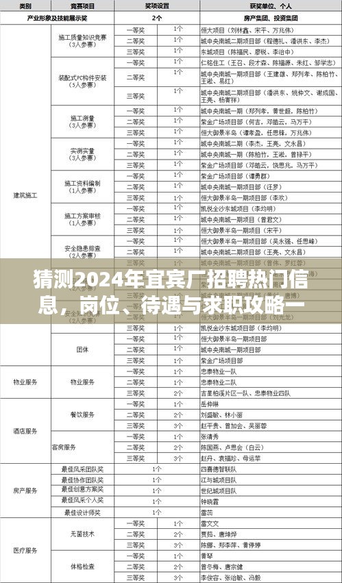 2024年宜宾厂热门招聘信息与求职攻略，岗位、待遇全解析