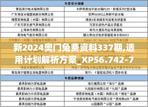 新2024奥门兔费资料337期,适用计划解析方案_XP56.742-7