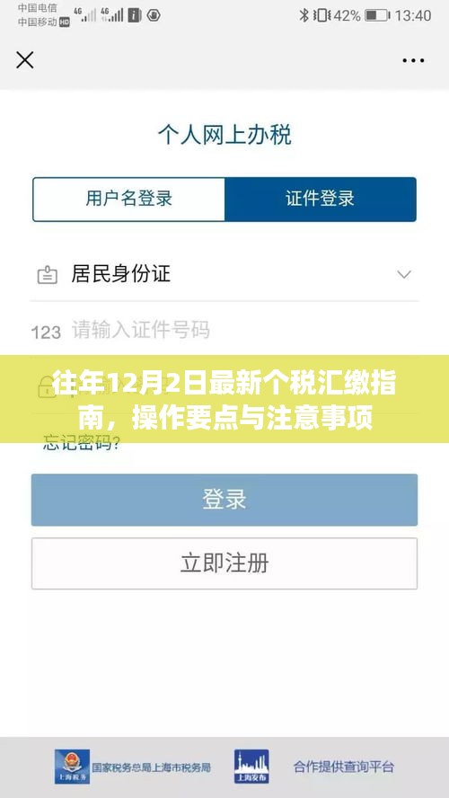 往年12月2日最新个税汇缴指南，操作要点及注意事项详解