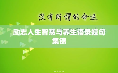 励志人生智慧与养生语录短句集锦