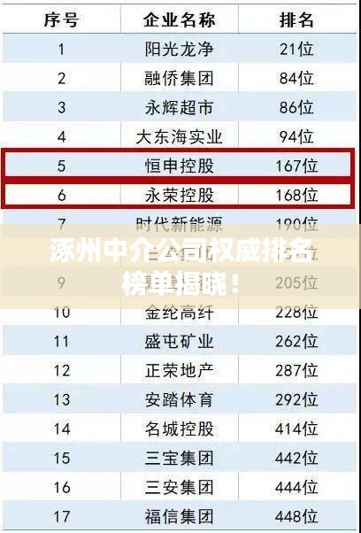 涿州中介公司权威排名榜单揭晓！